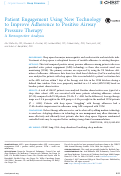 Cover page: Patient Engagement Using New Technology to Improve Adherence to Positive Airway Pressure Therapy A Retrospective Analysis