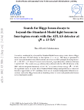 Cover page: Search for Higgs boson decays to beyond-the-Standard-Model light bosons in four-lepton events with the ATLAS detector at s=13 TeV