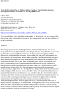 Cover page: From differentiated use to differentiating practices: negotiating legitimate participation and the production of privileged identities