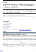 Cover page: Tracking Lower Urinary Tract Symptoms and Tamsulosin Side Effects Among Older Men Using a Mobile App (PERSONAL): Feasibility and Usability Study