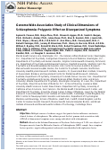 Cover page: Genome-Wide Association Study of Clinical Dimensions of Schizophrenia: Polygenic Effect on Disorganized Symptoms