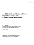 Cover page: An R&amp;D guide and multiyear plan for improving energy use in existing commercial buildings