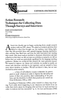 Cover page: Action Research: Techniques for Collecting Data Through Surveys and Interviews