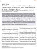 Cover page: Gene deficiency and pharmacological inhibition of caspase-1 confers resilience to chronic social defeat stress via regulating the stability of surface AMPARs.