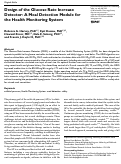 Cover page: Design of the Glucose Rate Increase Detector