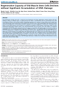 Cover page: Regenerative Capacity of Old Muscle Stem Cells Declines without Significant Accumulation of DNA Damage