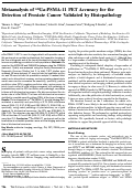 Cover page: Metaanalysis of <sup>68</sup>Ga-PSMA-11 PET Accuracy for the Detection of Prostate Cancer Validated by Histopathology.