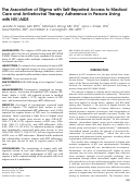 Cover page: The Association of Stigma with Self-Reported Access to Medical Care and Antiretroviral Therapy Adherence in Persons Living with HIV/AIDS