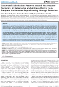 Cover page: Conserved Substitution Patterns around Nucleosome Footprints in Eukaryotes and Archaea Derive from Frequent Nucleosome Repositioning through Evolution