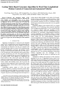 Cover page: Lookup Table-Based Consensus Algorithm for Real-Time Longitudinal Motion Control of Connected and Automated Vehicles