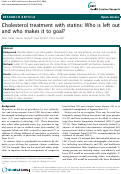 Cover page: Cholesterol treatment with statins: who is left out and who makes it to goal?