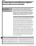 Cover page: A comprehensive quantification of global nitrous oxide sources and sinks.