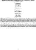 Cover page: Modelling Implicit Attitudes with Large Corpora: a comparison of linguistic co-occurrence models