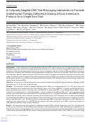 Cover page: A Culturally Adapted SMS Text Messaging Intervention to Promote Antiretroviral Therapy Adherence Among African Americans: Protocol for a Single-Arm Trial