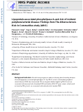 Cover page: Lipoprotein-associated phospholipase A2 and risk of incident peripheral arterial disease: Findings from The Atherosclerosis Risk in Communities study (ARIC)