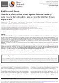 Cover page: Trends in obstructive sleep apnea disease severity over nearly two decades: update on the VA San Diego experience.