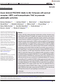 Cover page: Axon‐derived PACSIN1 binds to the Schwann cell survival receptor, LRP1, and transactivates TrkC to promote gliatrophic activities