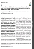 Cover page: Potein Kinase G Activation Reverses Oxidative Stress and Restores Osteoblast Function and Bone Formation in Male Mice With Type 1 Diabetes