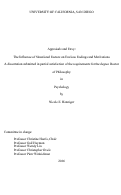 Cover page: Appraisals and Envy: The Influence of Situational Factors on Envious Feelings and Motivations