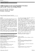 Cover page: GERD Symptoms in the General Population: Prevalence and Severity Versus Care-Seeking Patients