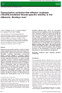 Cover page: Transcription activator-like effector nuclease (TALEN)-mediated female-specific sterility in the silkworm, Bombyx mori.