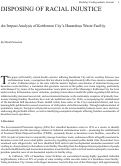 Cover page: Disposing of Racial Injustice: An Analysis of Kettleman City’s Hazardous Waste Facility