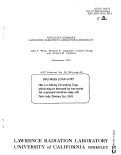 Cover page: WIND DATA SUMMARY LAWRENCE RADIATION LABORA.TORY-BERKELEY