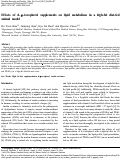 Cover page: Effects of d-α-tocopherol supplements on lipid metabolism in a high-fat diet-fed animal model