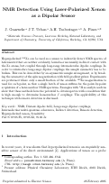 Cover page: NMR Detection Using Laser-Polarized Xenon as a Dipolar Sensor