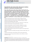 Cover page: Hypopituitarism after Gamma Knife radiosurgery for pituitary adenomas: a multicenter, international study