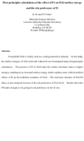 Cover page: First principles calculations of the effect of Pt on NiAl surface energy and the site 
preference of Pt