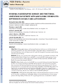 Cover page: Regional radiographic damage and functional limitations in patients with ankylosing spondylitis: Differences in early and late disease