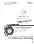 Cover page: THERMAL PERFORMANCE OF BUILDINGS AND BUILDING ENVELOPE SYSTEMS: AN ANNOTATED BIBLIOGRAPHY