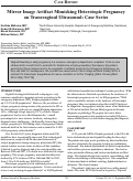 Cover page: Mirror Image Artifact Mimicking Heterotopic Pregnancy  on Transvaginal Ultrasound: Case Series