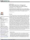 Cover page: MOSTWAS: Multi-Omic Strategies for Transcriptome-Wide Association Studies