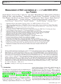 Cover page: Measurement of baryon acoustic oscillation correlations at z = 2.3 with SDSS DR12 Lyα-Forests