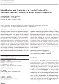 Cover page: Identification and Synthesis of a Female-Produced Sex Pheromone for the Cerambycid Beetle Prionus Californicus