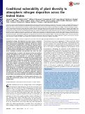 Cover page: Potential vulnerability of 348 herbaceous species to atmospheric deposition of nitrogen and sulfur in the United States