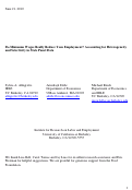 Cover page: Do Minimum Wages Really Reduce Teen Employment?  Accounting for Heterogeneity and Selectivity in State Panel Data