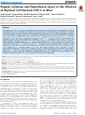 Cover page: Hepatic ischemia and reperfusion injury in the absence of myeloid cell-derived COX-2 in mice.