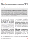 Cover page: Genomic heterogeneity in pancreatic cancer organoids and its stability with culture