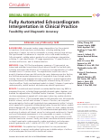 Cover page: Fully Automated Echocardiogram Interpretation in Clinical Practice