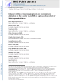 Cover page: Delayed childhood neurodevelopment and neurosensory alterations in the second year of life in a prospective cohort of ZIKV-exposed children