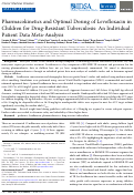 Cover page: Pharmacokinetics and Optimal Dosing of Levofloxacin in Children for Drug-Resistant Tuberculosis: An Individual Patient Data Meta-Analysis