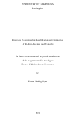 Cover page: Essays on Nonparametric Identification and Estimation of All-Pay Auctions and Contests