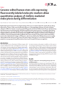 Cover page: Genome-edited human stem cells expressing fluorescently labeled endocytic markers allow quantitative analysis of clathrin-mediated endocytosis during differentiation