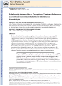 Cover page: Illness perceptions, treatment adherence, clinical outcomes in maintenance hemodialysis patients