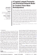 Cover page: A Coupled Lumped-Parameter and Distributed Network Model for Cerebral Pulse-Wave Hemodynamics