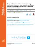 Cover page: Temperature dependence of secondary electron emission: A new route to nanoscale temperature measurement using scanning electron microscopy