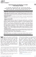 Cover page: Hypomagnesemia and Mortality in Incident Hemodialysis Patients